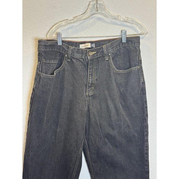 Anchor Black Pants Mens 36 X 30 Original Baggy Wide Jeans Y2K 90s Vintage Skater - Picture 2 of 12